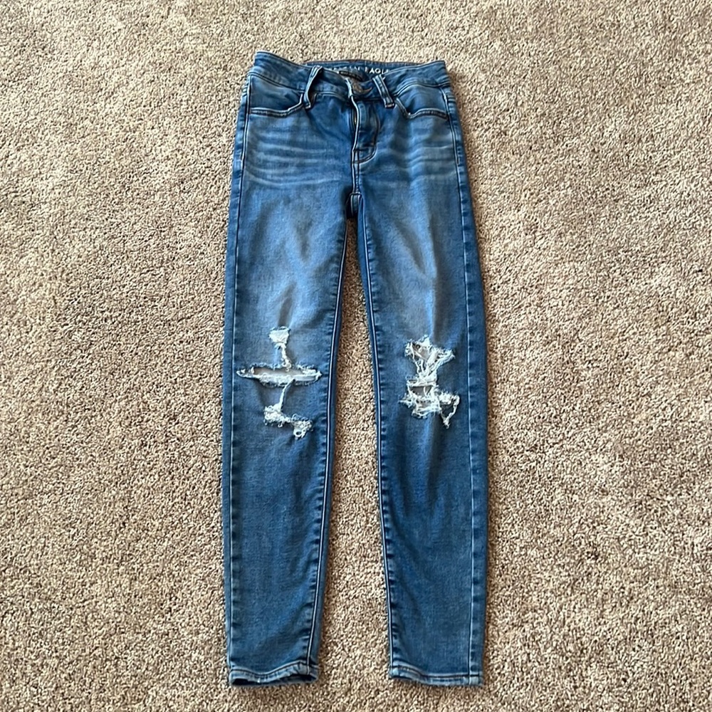 USED American Eagle Jeans, Size 00 Short Next Level Stretch
